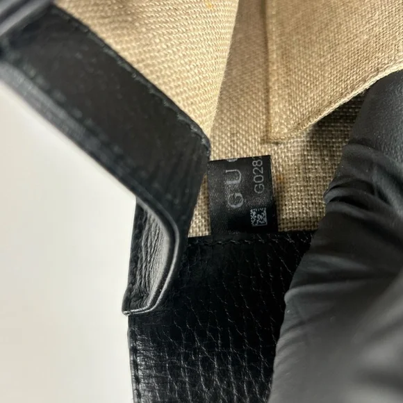 Gucci Interlocking G Dollar Small Black Leather Crossbody with Gold Chain - Picture 12 of 14